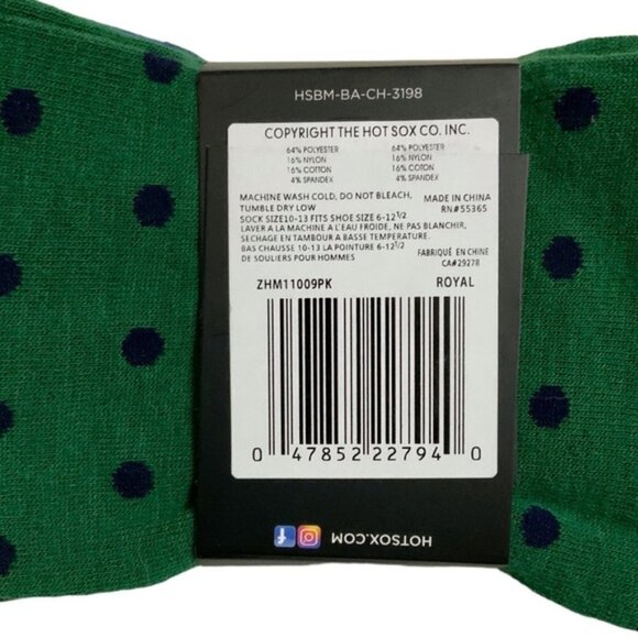 Hot Sox Beer Beverage Men's Dress Socks 10-13 Gift Blue Green Gift Pack 3 Pieces - Picture 6 of 13